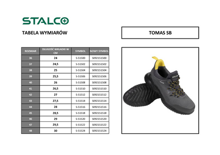Półbuty TOMAS SB STALCO