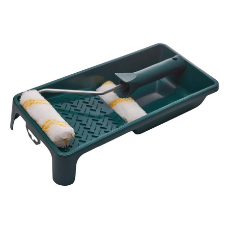 Zestaw malarski: kuweta 150x290 + rękojeść 6/100 + 2x złota nić 100mm S-38913 STALCO