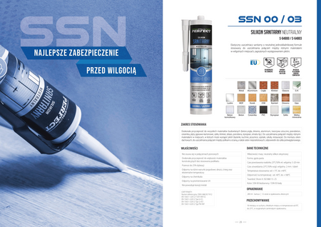 Silikon sanitarny neutralny bezbarwny 280ml S-64800 STALCO PERFECT