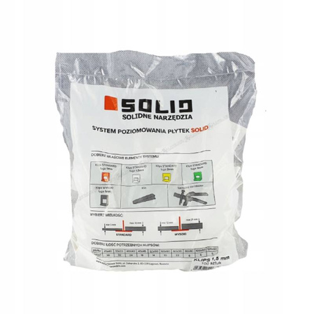 System poziomowania płytek klips 1,5mm/K.10 6460 Solid