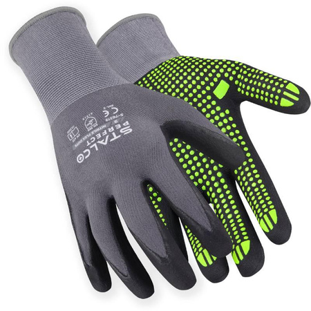 Rękawice nylonowe NITRILE FLEX DOTS 10” PERFECT S-76321 STALCO