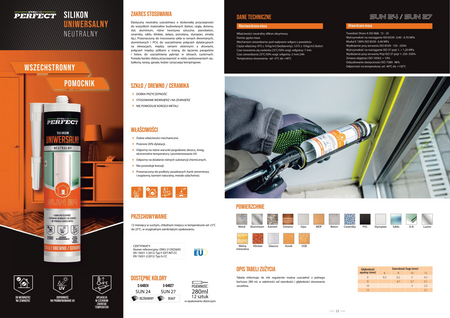 Silikon uniwersalny neutralny biały 280ml S-64827 STALCO PERFECT