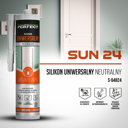 Silikon uniwersalny neutralny bezbarwny 280ml S-64824 STALCO PERFECT