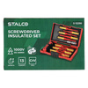 Wkrętaki elektrotechniczne 13 elementów (12 x STAL CRV + tester 1000V) S-12290 STALCO