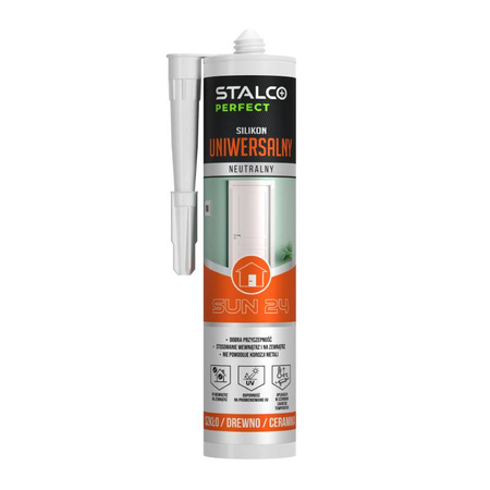 Silikon uniwersalny neutralny bezbarwny 280ml S-64824 STALCO PERFECT