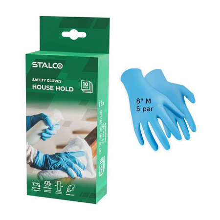 Rękawice nitrylowe HOUSE HOLD (rozm. 8" M, opak. 5 par) S-47127 STALCO